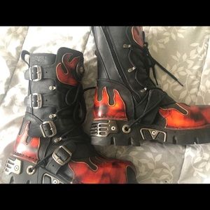 MENS authentic Spanish leather motorcycle boots